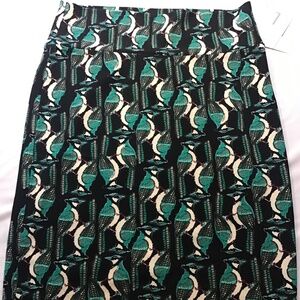 Lularoe Large Cassie Pencil Skirt With Birds